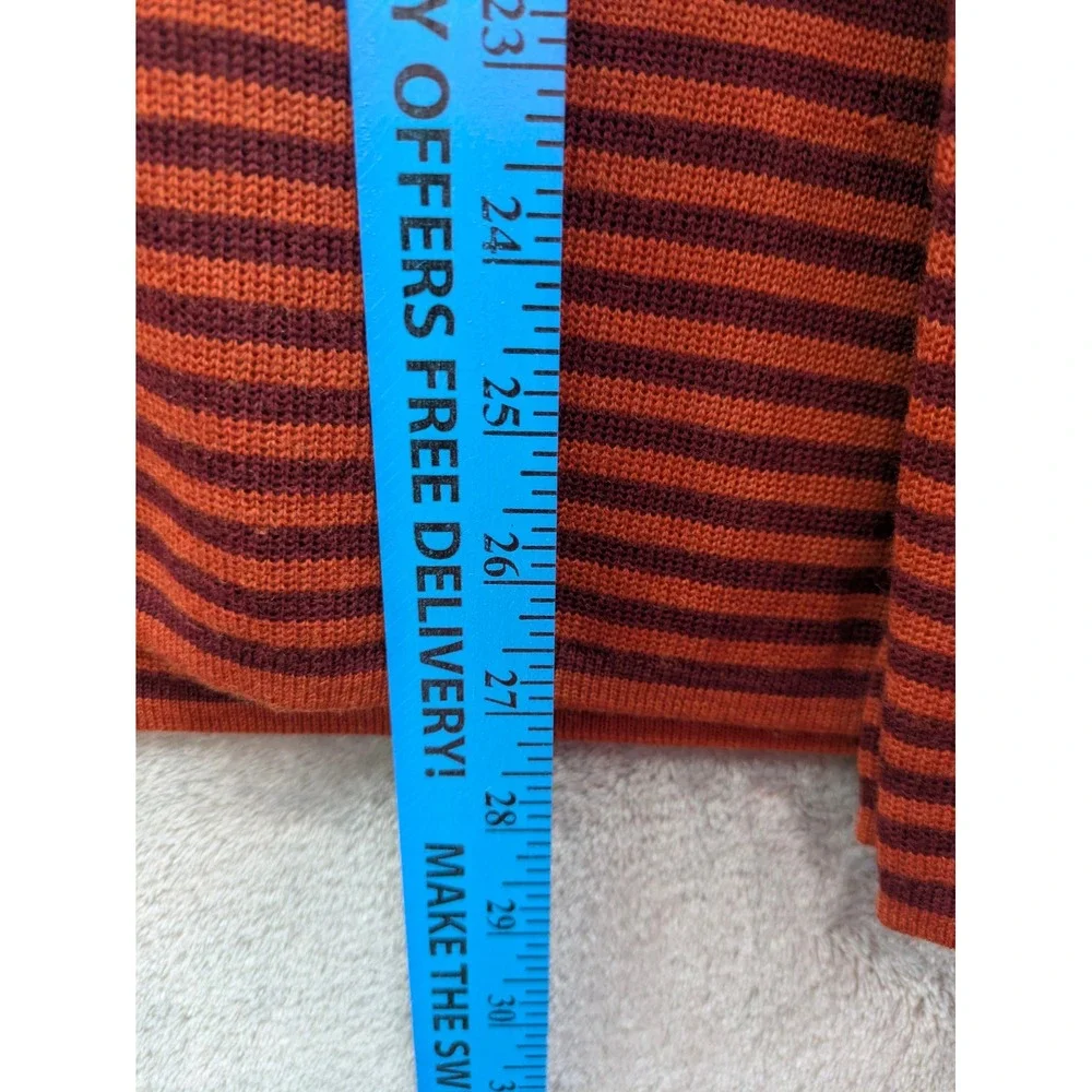 Patagonia Quarter Zip Sweater Mens XL Orange Striped Gorpcore‎